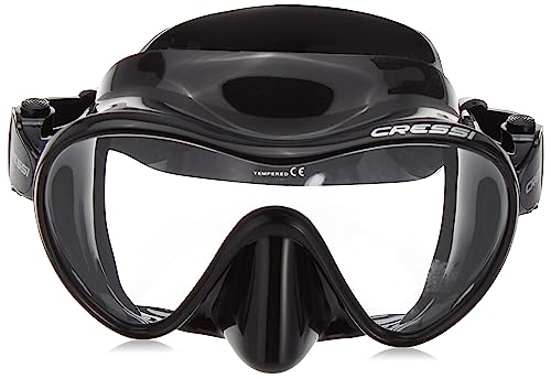 Cressi F One Frameless Scuba Snorkel Mask, Silicone Skirt For Scuba Diving And Snorkeling Dive Mask - Schwarz #TOP1