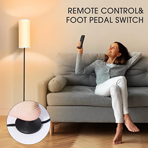 Karjoefar Floor Lamp For Living Room, Modern Floor Lamp With Remote Control, Stepless Dimmable 12W Bulb Included, Standing Lamp Tall Lamps For Living Room Bedroom #TOP1