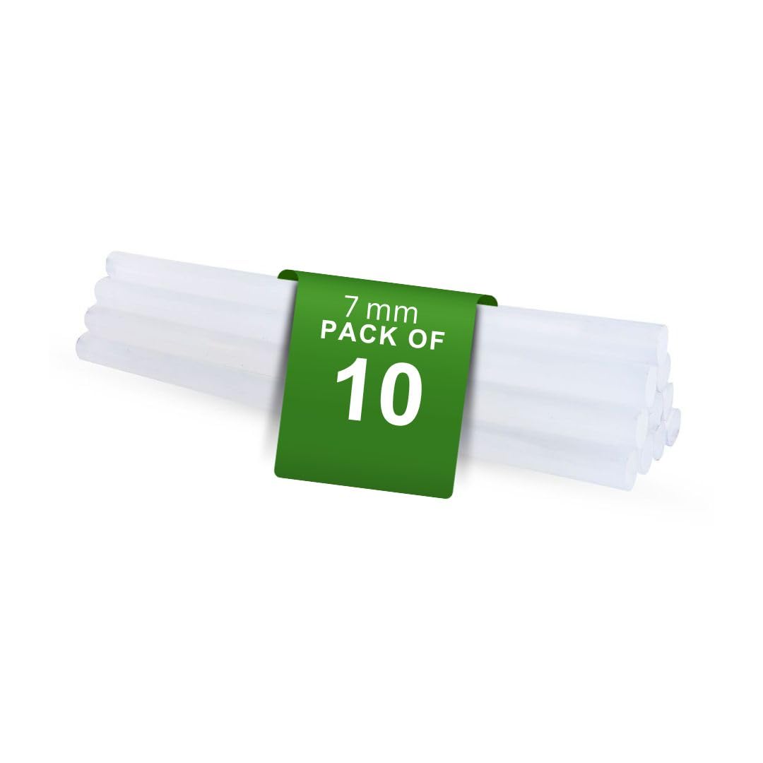 VCR 07mm Glue Sticks for Glue Gun - 07mm x 165mm in Length - Hot Melt Transparent Glue Stick - Pack of 10 - Bonding Adhesive Glue Sticks for DIY - Arts Crafts - Schools and Industries-image-44