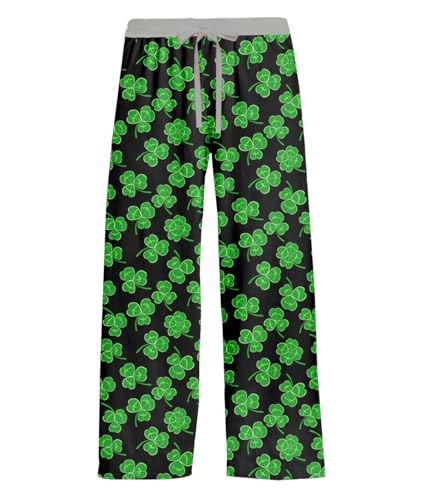 Kids St Patricks Pant Girls Clover Irish Casual Green Jogger Bottom Elastic Waist Lounge Pants 11-12 Years