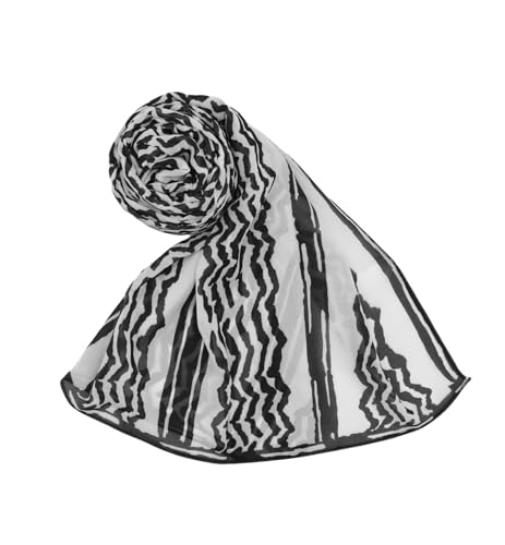 JUMISEE Chiffon Keffiyeh Hijab for Women Fashion Striped Islamic Muslim Hijab Long Scarf Shawl Wraps Headscarf3