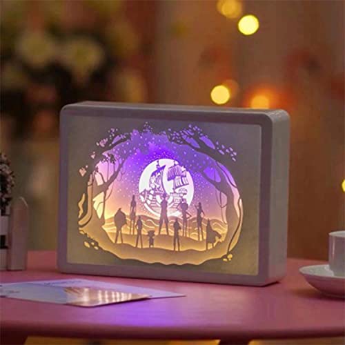 MYMM Escultura de papel 3D luz de la noche