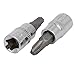 Aexit PH3 Phillips Hand Operated Tools Head 1/4-inch Square Chrome Vanadium Steel Drive Socket Adapter 2pcs Model:53as27qo601
