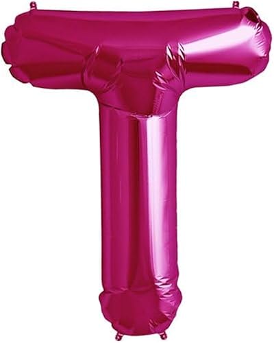 Miniatura 1 de Northstar Globos Letra T  Globo de lámina de helio magenta  34.1 in