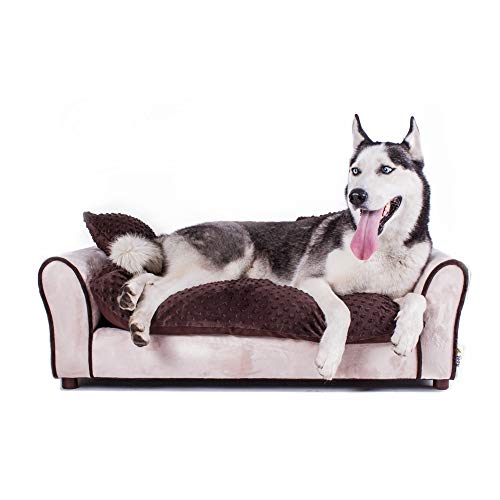 Keet Westerhill Pet Sofa Bed, Khaki, Large (40x23x13)