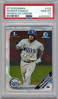 2019 Bowman Chrome #BCP-100 Wander Franco Pre-Rookie Card Graded PSA 10
