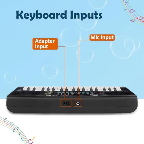 Image of INTERN Digital Electronic Piano Keyboard | LED Display, Mic & Adapter | Music Keyboard for Kids & Beginners with 8 Rhythms, 8 Tones, 22 Demo Songs & 4 Percussions Sounds. (3701-KB)