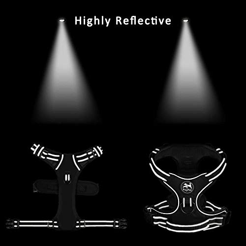 Poypet No Pull Dog Harness, No Choke Front Clip Dog Reflective Harness, Adjustable Soft Padded Pet Vest With Easy Control Handle For Small To Large Dogs(Green,M) #TOP6