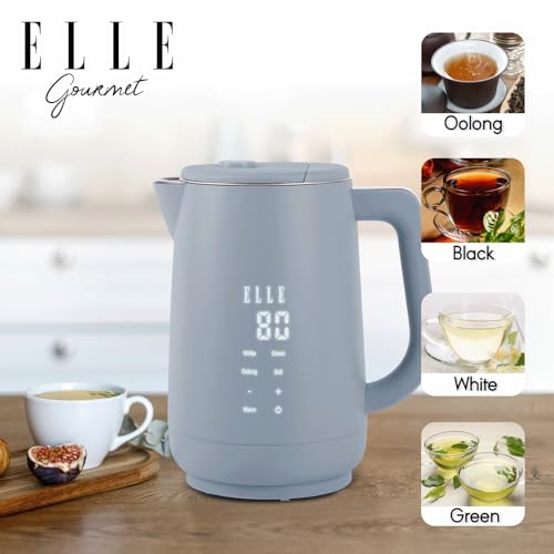 Hervidor eléctrico ELLE 1.7L con pantalla táctil azul miniatura 5