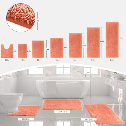 Baahrnom Microfiber Bathroom Rugs 47"x24" Bath Rugs Non Slip Washable by Baahrnom - Used condition - Image 2
