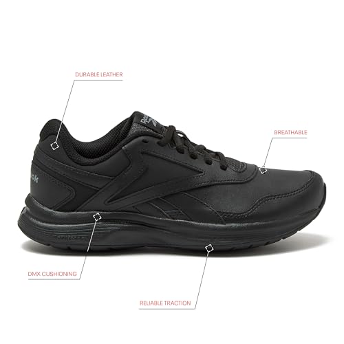 Reebok Womens Walk Ultra 7 DMX Max Sneaker, BLACK/CDGRY5/CROYAL, 9.5 US by Reebok - Image 2