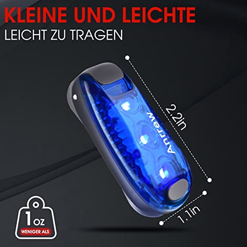 Anrrew Blinklicht Schulranzen Licht LED Sicherheitslicht 2er Set,Clip Reflektor Rucksack licht Lauflicht Kinderwagen Licht.Ideal für Jogger,Schultasche für Kinder, Kinderwagen、leuchtanhänger Hund