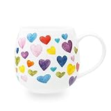 Glen Mila 13oz Cute Coffee Mugs for Women Bone China Coffee Mug Cute Mugs Christmas Mugs birthday Gi