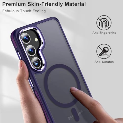 Image of MALEWOLF Magnetic Case for Samsung Galaxy S23 Fe, Slim Color Hybrid Cover