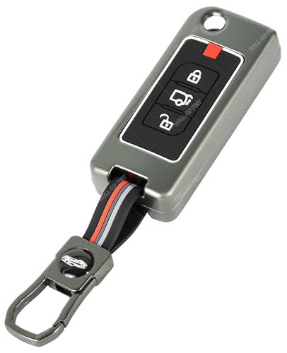 Image of Coll of Fest Premium Metal Silicon Key Cover Compatible with Mahindra XUV-500 3 Button Smart Flip Key Cover Full Metal Protections Glow in the Dark