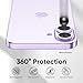 FLOLAB NanoArmour for iPhone 17 Camera Lens Protector Durable, Tempered Glass Camera Cover, Aluminum Camera Ring, Anti Reflective TruColors Ultra Clear, and Easy to Install - Light Purple