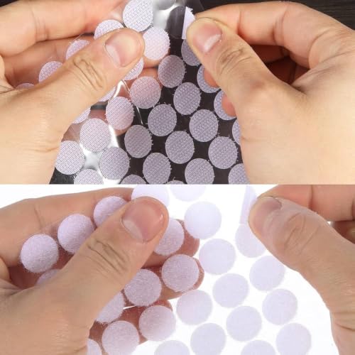 Miniatura 7 de Puntos Adhesivos Redondos 20 Mm, 600 Piezas Puntos Adhesivo Doble Cara Redondo, Cinta De Puntos Autoadhesiva De Gancho Y Bucle, Para Materiales De Enseñanza Escolar Y Uso Doméstico 300 Pares 20mm