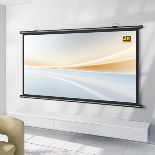 Pantalla Manual de Proyector 50" 4:3/16:9 para Teatro en Casa
