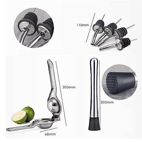 Set de coctelera RUVOO kit bartender 10 piezas miniatura 3