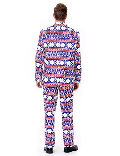 Men's 3-Piece Halloween & Christmas Suit, Two Button Jacket & Pants & Tie4