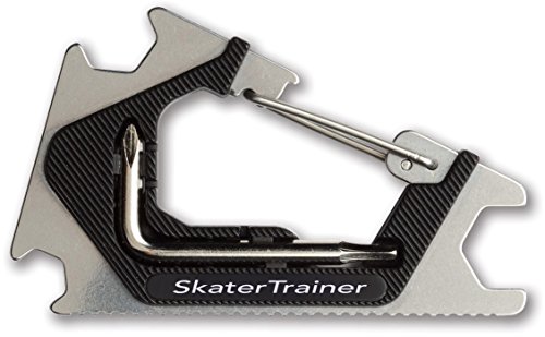 Pocket Skate Tool |Clip It On & Always Have It | Metal Design | Adjust Everything on your Skateboard, Longboard, or Penny Cruiser Board with this Skateboard Tool | Great Gift for any Skater (Black)