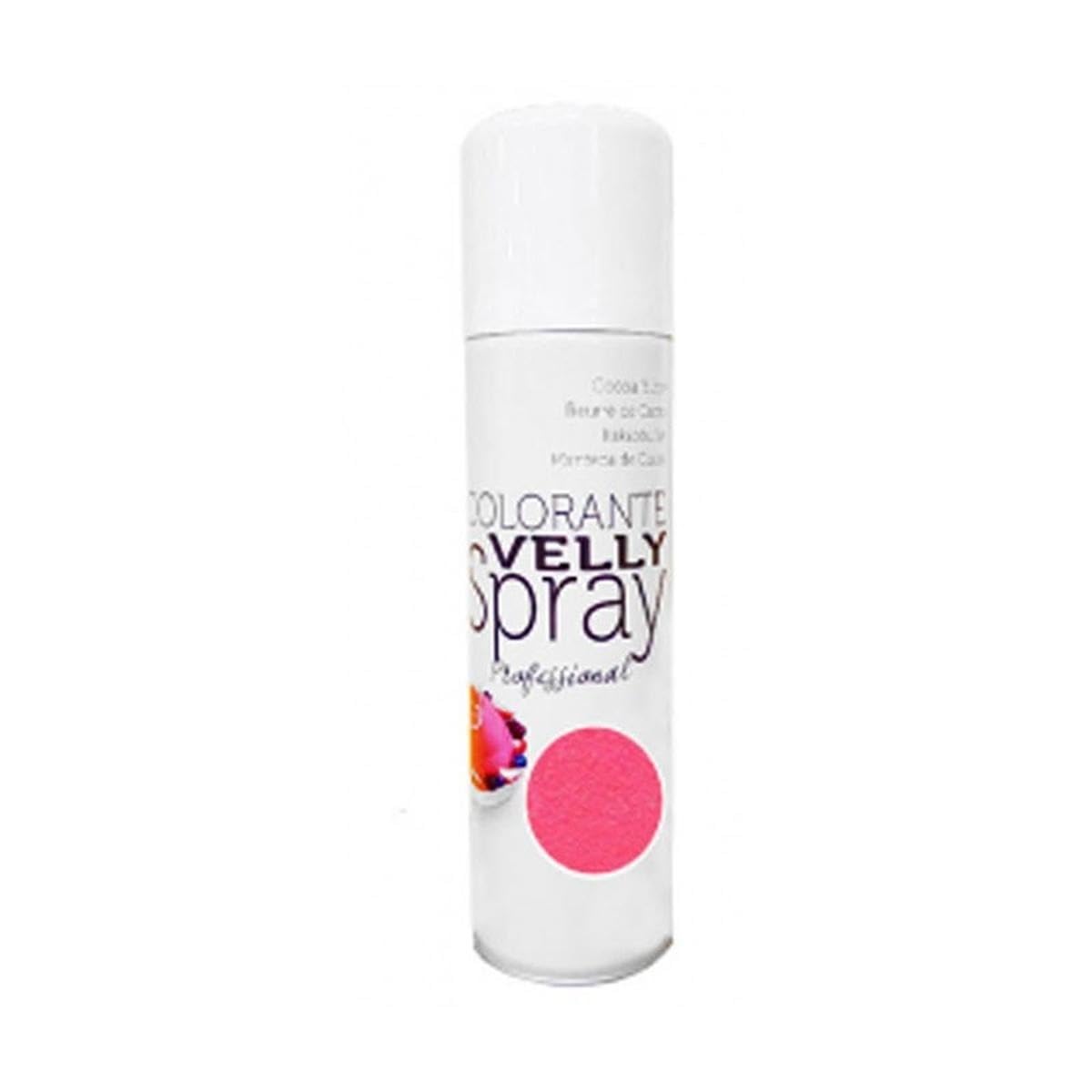 Colorante Alimentare VELLUTO Spray FUCSIA - FUXIA - 750ml - -SCADENZA 31-10-2024- a Base di Burro di Cacao con Effetto Vellutato da Utilizzare su semifreddi e Gelati. per torte e dolci