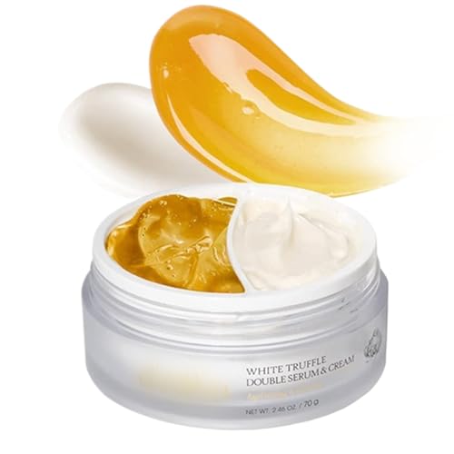 Crema Facial Hidratante Con SPF 30, Crema De Día Calmante Para Piel Normal A Seca, Con Trufa Blanca Doble Esencia Y Crema, 70 g
