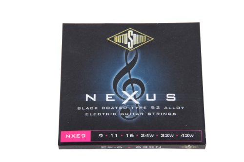 Rotosound NeXus Jeu de cordes pour guitare électrique Tirant super light (9 11 16 24 32 42) - Les Beatles, Paul McCartney, John Lennon, RIngo Starr, George Harrison Rotosound NeXus Jeu de cordes pour guitare électrique Tirant super light (9 11 16 24 32 42)