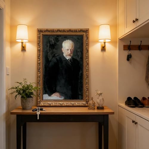 Toile Tchaikovsky Piotr Ilyich de qualité supérieure avec cadre à suspendre - 5