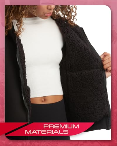 Spyder Women’s Sherpa Lined Hoodie Sweatshirt - Heavyweight Wind-Resistant Fleece Zip Up Sweatshirts for Women (Sizes: S-XL)2