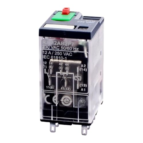 Relais RXM2AB2P7 bouton de test manuel pour diagnostic circuit AC230V 8 pieds