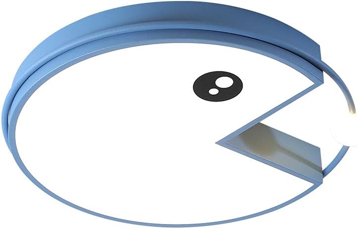 Ttbdddyh 4インチ黄色の漫画アニメ子供部屋ラウンドおかしい魚ledルーフフラッシュマウントシーリングライト器具41w3色調光可能な子供の寝室アイアンアートアクリルシェード照明ランプ 6 9畳 お金を節約