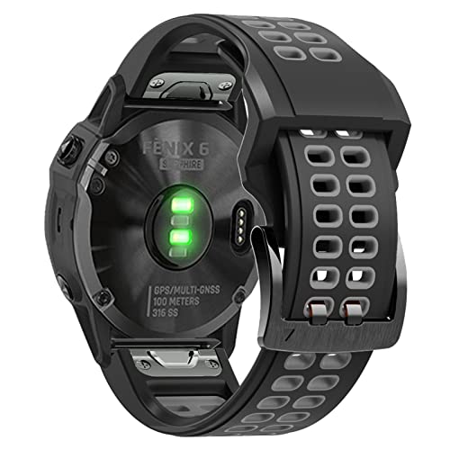 Bracelet de montre 22 mm silicone pour Garmin Forerunner 945 et Fenix 5 Plus