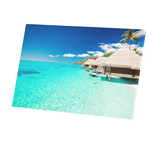 Toile Maldives bungalow 30x45 décoration murale pour salon moderne