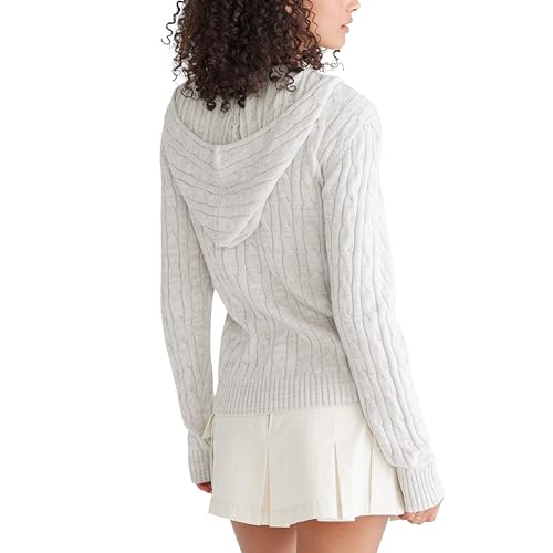 AEROPOSTALE Women's Zip Up Cable Sweater4