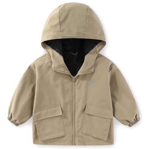 Image of Kids Boys' Windbreaker Jacket, Boys Zip Up Hoodie Coat Transitional Late Spring /Early Fall Jackets for Kids