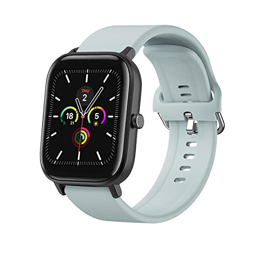 Bracelets pour montres intelligentes, Hadisala 20 mm, bracelets de remplacement réglables pour montres intelligentes, accessoires pour bracelets en silicone souple -Grey Cover