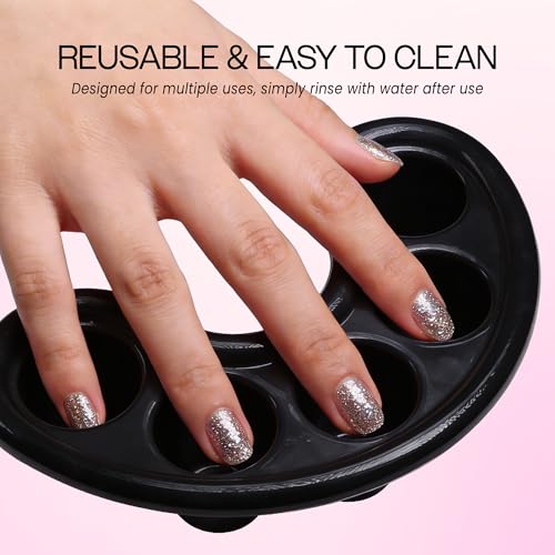 JOVANA Nail Art Manicure Soak Soaker Bowl Acrylic Tip Tool (12 piezas) miniatura 3