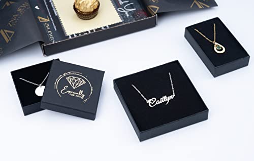 ZNA JEWELS Personalised Heart Birthstone Necklace - Elegant Women's Jewellery for Birthdays, Weddings (Silver) - Image 7