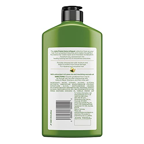 John Frieda Detox And Repair Conditioner, 8.45 Ounce Conditioner With Nourishing Avocado Oil And Green Tea #TOP1