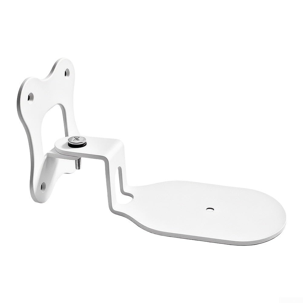 Soporte de pared para altavoz de metal, color negro, 20 x 9 cm (blanco)