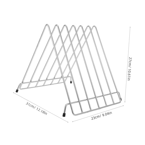 Estante para tablas de cortar de acero inoxidable de diseño resistente y compacto 3