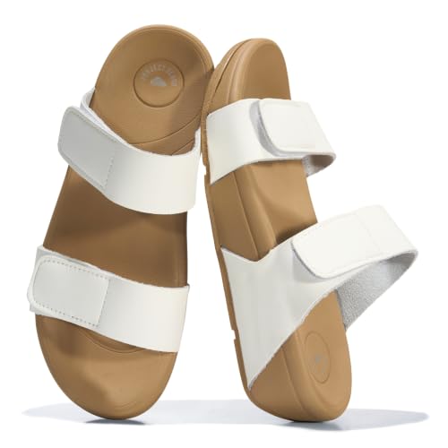 Image of Project Cloud Genuine Leather Platform Sandals Women Non Slip Womens Slides | Lightweight Platform Sandals for Women with Plush Soft Insole & Arch Support Comfortable Sandals & Summer Slides for Women