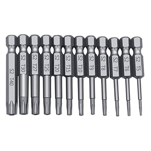 Set di 12 cacciaviti Torx, set di punte per