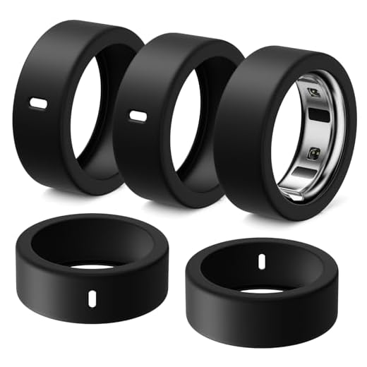 Hexasider 5 Pack Ring Cover Compatible with Oura Ring Gen 4/Oura Ring Gen 3 Horizon/Heritage, Silicone Anti-Scratch Case for Oura Ring Protector Accessories for Oura Size 5