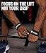 Lifting Wrist Straps for Weightlifting (1 Pair) – Padded Lifting Straps for Deadlifts, Powerlifting, Strength Training & Bodybuilding – Gym Straps for Men & Women (Black V2)
