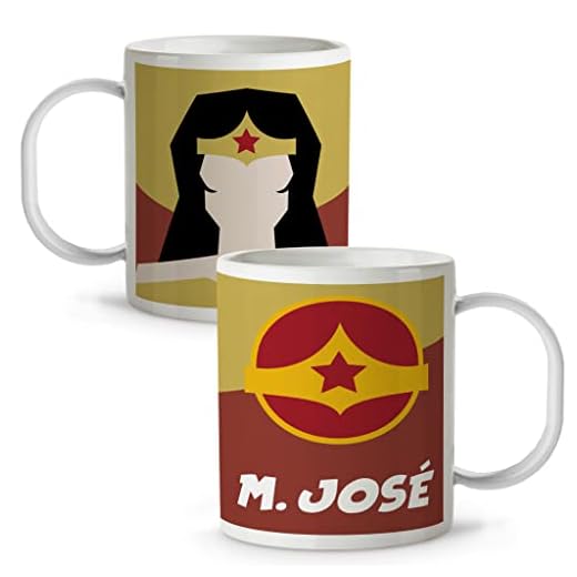 LolaPix Taza Superhéroes Personalizada con Nombre. Plástico. Vuelta al cole. Varios Diseños y Colores Interior. Maravilla