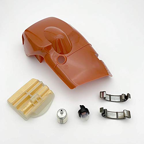 BAIJAC Kit de Filtro de Aire y Combustible con Clip de Cubierta Superior de Cilindro for Husqvarna 445 E 445e 450 450e Piezas de Repuesto de Motosierra de Gasolina