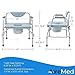 AireMed Bariatric Commode with Drop Arm & Extra Commode Bucket & Lid Set, Height Adjustable 3 in 1 Bedside Commode, Raised Toilet Seat & Toilet Safety Rail, Extra-Wide Heavy Duty, Holds up to 500lbs