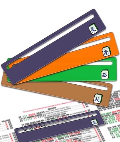 Mahjong Card Line Finder Strips 4 piezas acrílicas